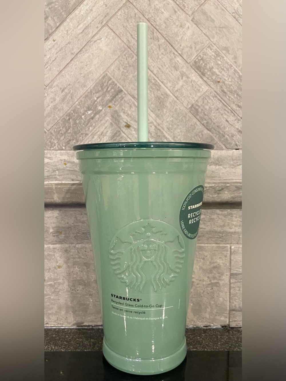 Starbucks Mint Green Recycled Glass Cold Cup 2021